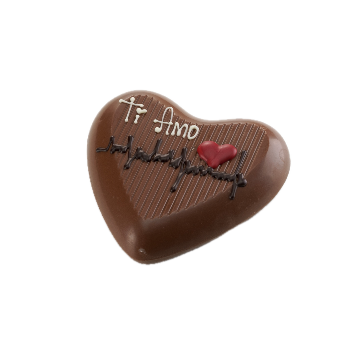 Cuore Cioccolato al latte con dedica personalizzabile. 100gr GD0039