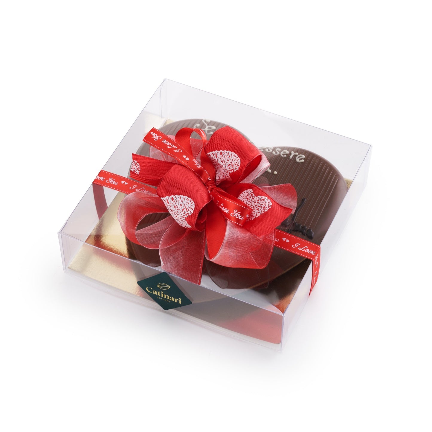 Cuore di cioccolato fondente, con dedica personalizzabile. 250gr GD0041