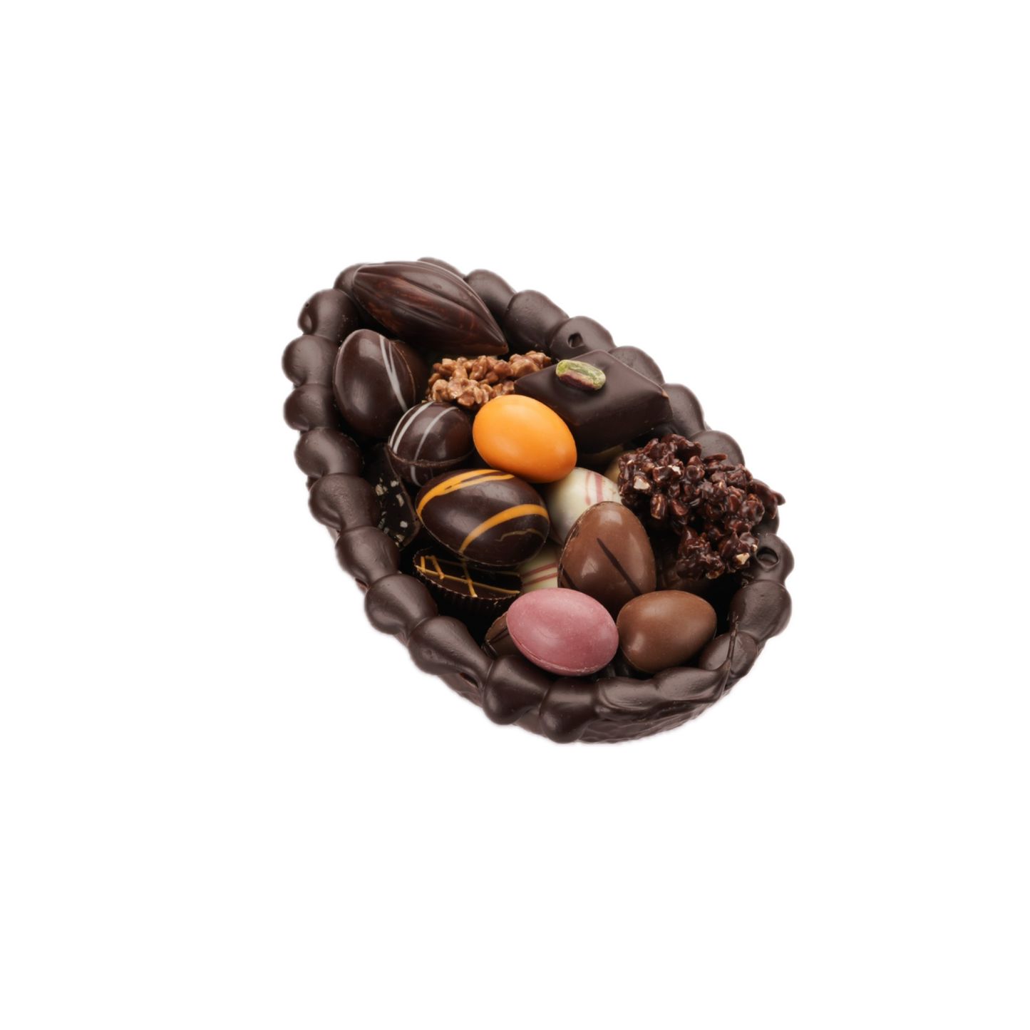Mezzo uovo cioccolato al latte con cioccolatini misti 450gr (MEDIO)GD0052