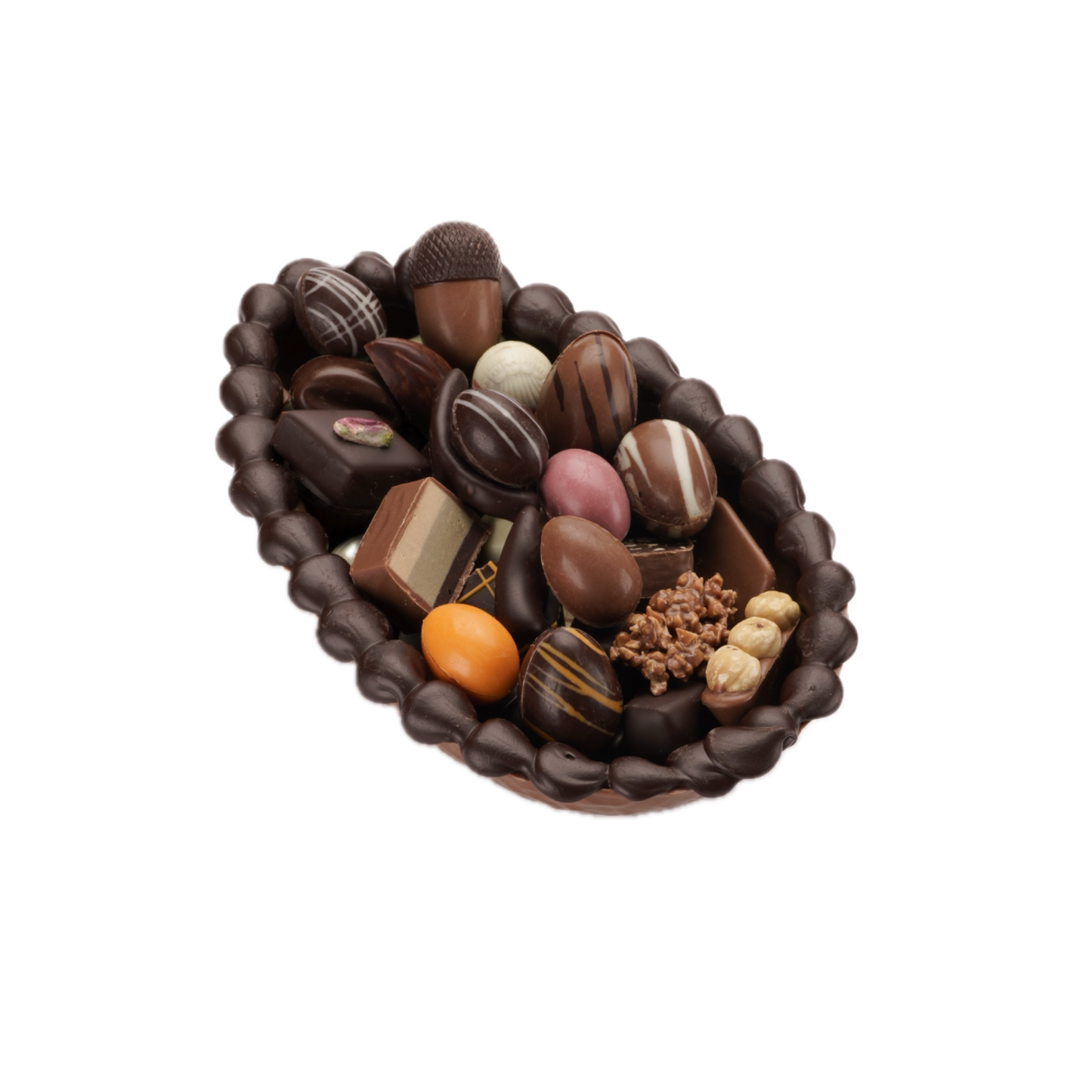 Mezzo Uovo di cioccolato al latte con cioccolatini misti (GRANDE) 650gr GD0053