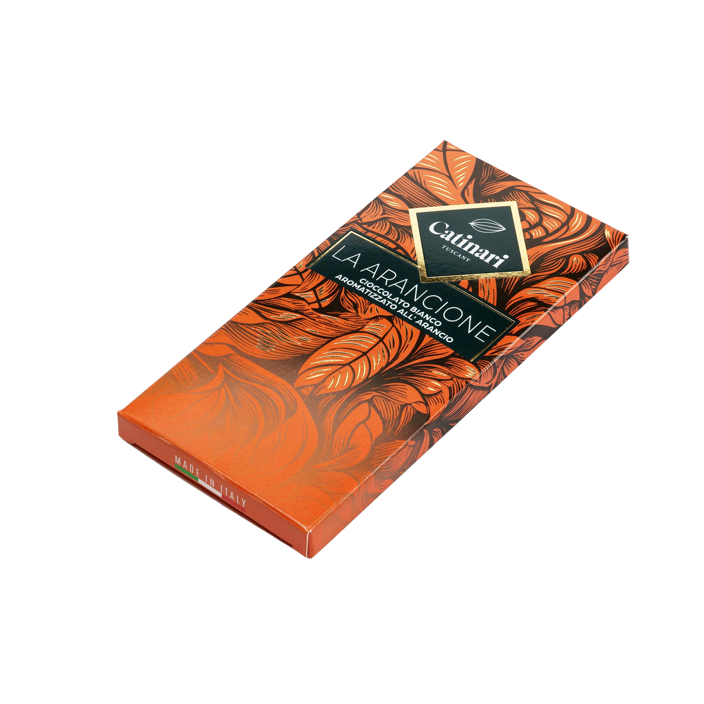 .La Arancione - cioccolato bianco aromatizzato all'arancio 100gr GD0082