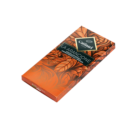 .La Arancione - cioccolato bianco aromatizzato all'arancio 100gr GD0082