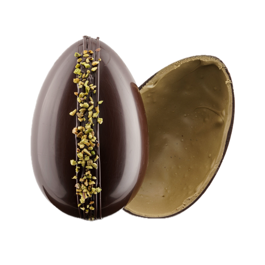 Uovo di Pasqua artigianale al cremino di Pistacchio. 350 gr GD0063