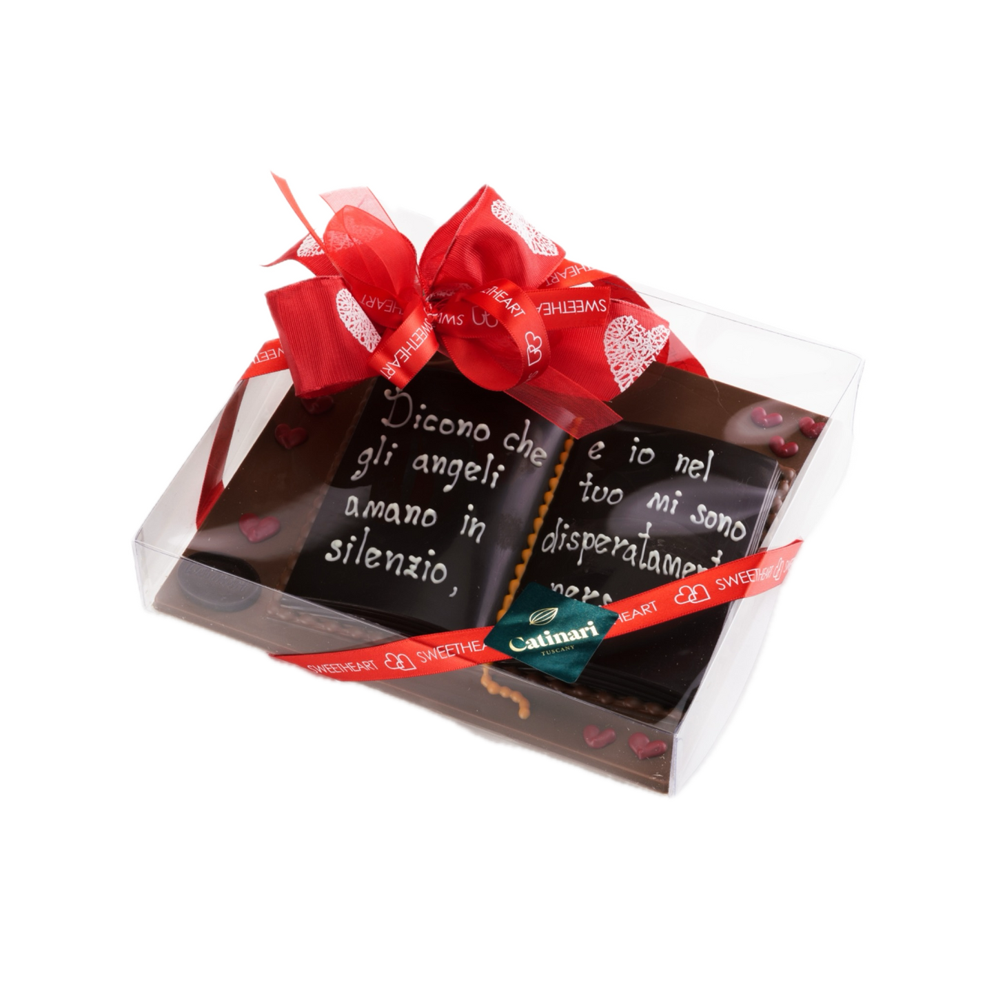 Libro di cioccolato fondente con dedica personalizzabile. 250gr GD0043