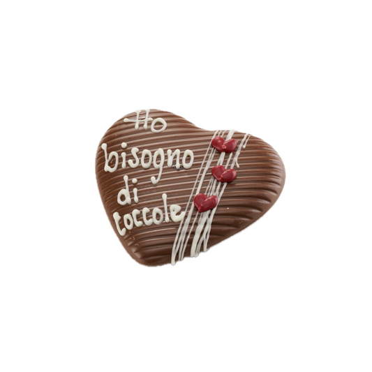 Cuore al latte 40gr - con dedica personalizzabile. GD0037