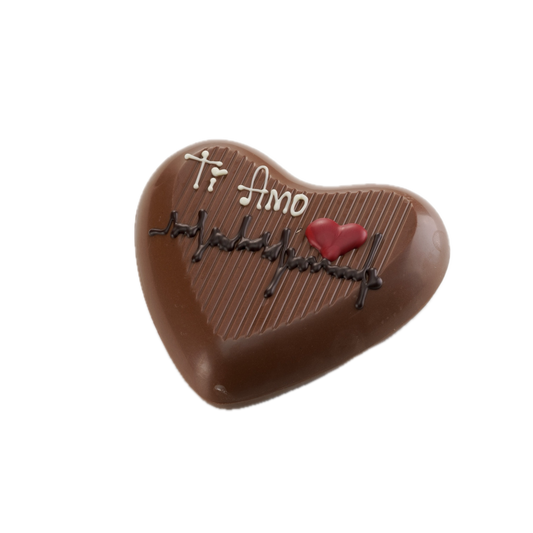 Cuore Cioccolato al latte con dedica personalizzabile. 100gr GD0039