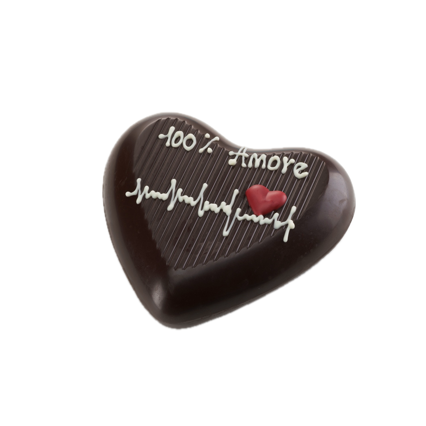 Cuore di cioccolato fondente, con dedica personalizzabile.100gr GD0040