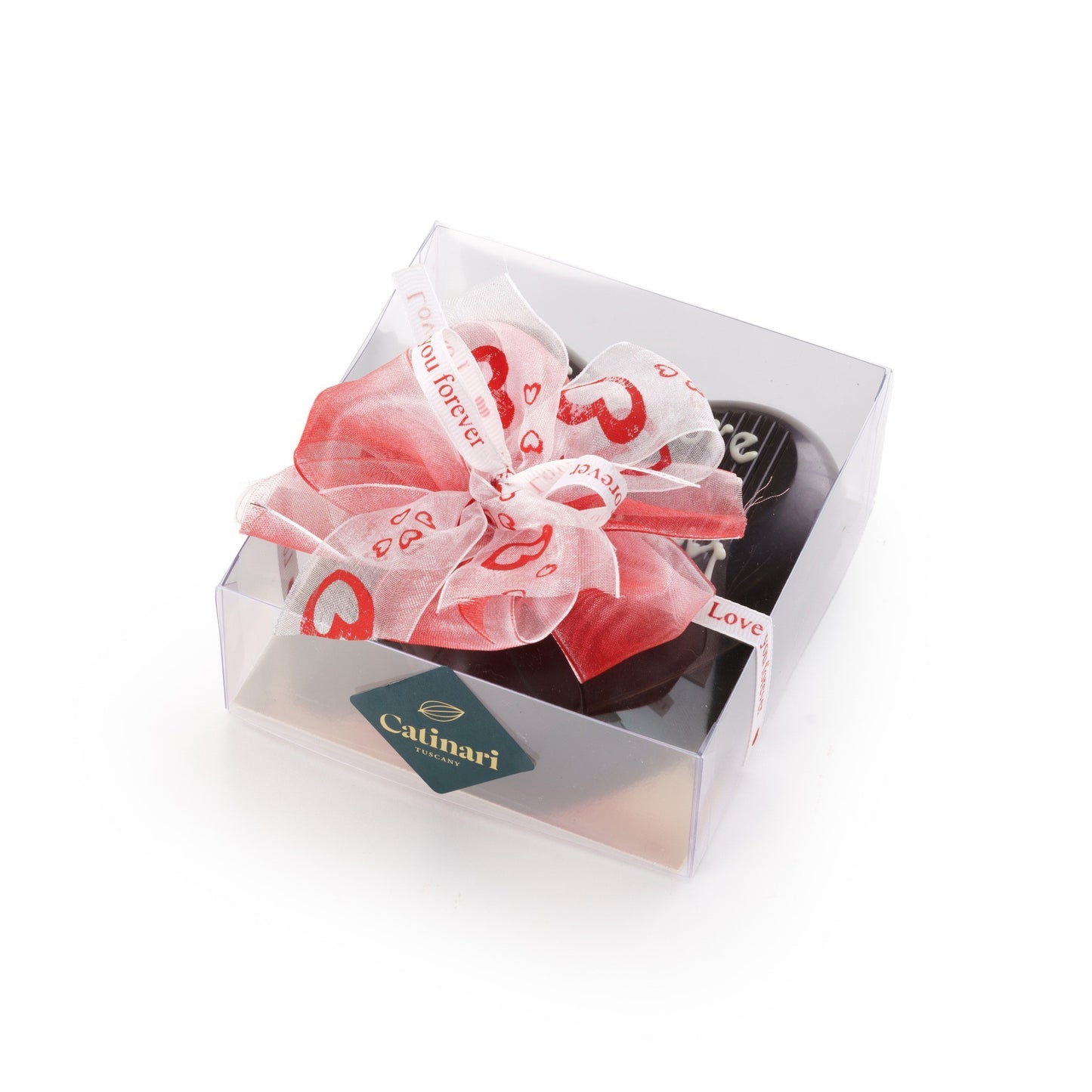 Cuore di cioccolato fondente, con dedica personalizzabile.100gr GD0040
