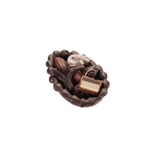Mezzo Uovo al latte con cioccolatini misti. 250gr GD0051