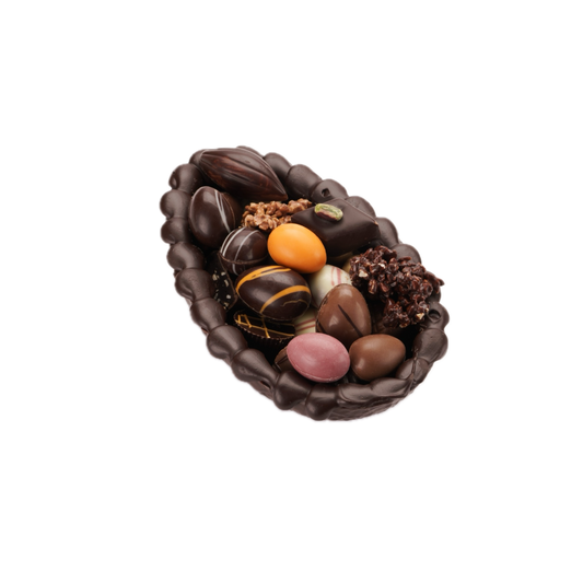 Mezzo uovo cioccolato al latte con cioccolatini misti 450gr (MEDIO)GD0052