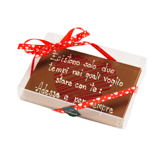 Tavola di cioccolato al latte Personalizzabile. 150gr GD0054