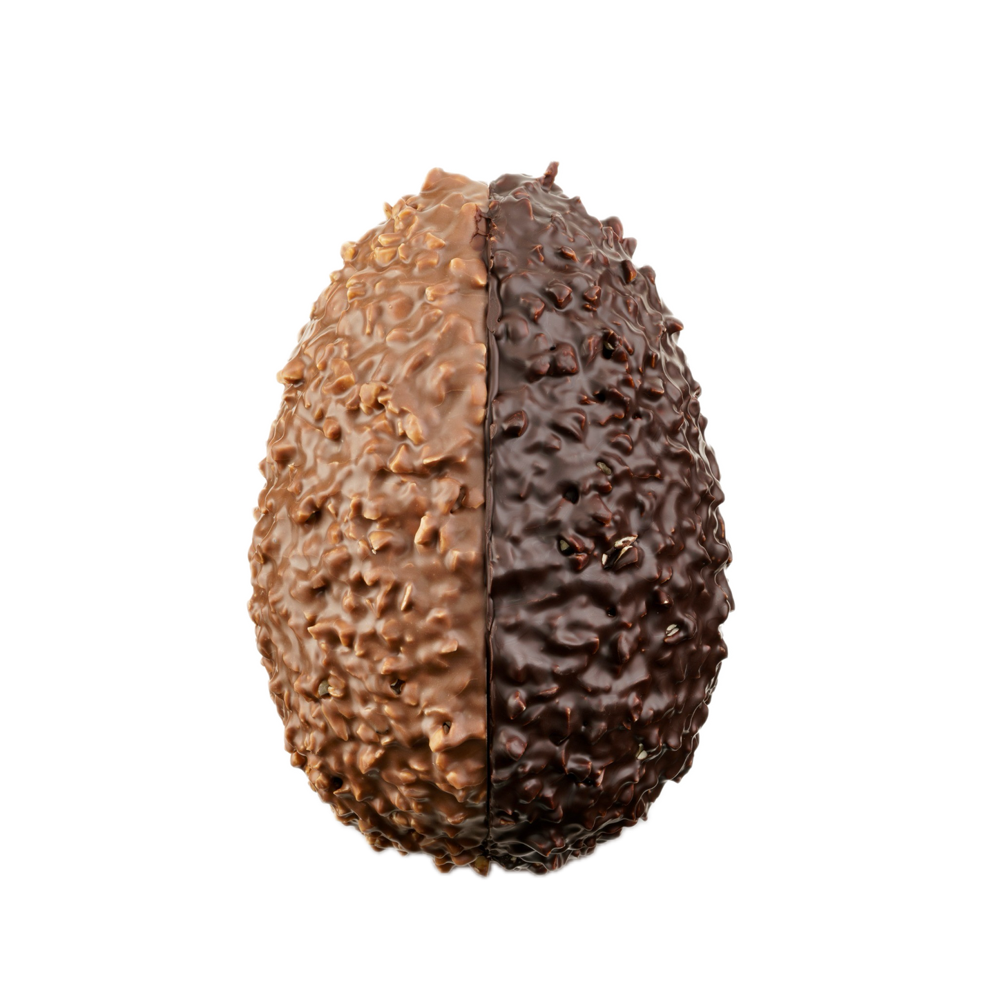 Uovo di Pasqua Artigianale Gourmet Catinari Nocciola e Cioccolato Fondente e Cioccolato al Latte con 100% Nocciole Piemontesi IGP 550g GD0065