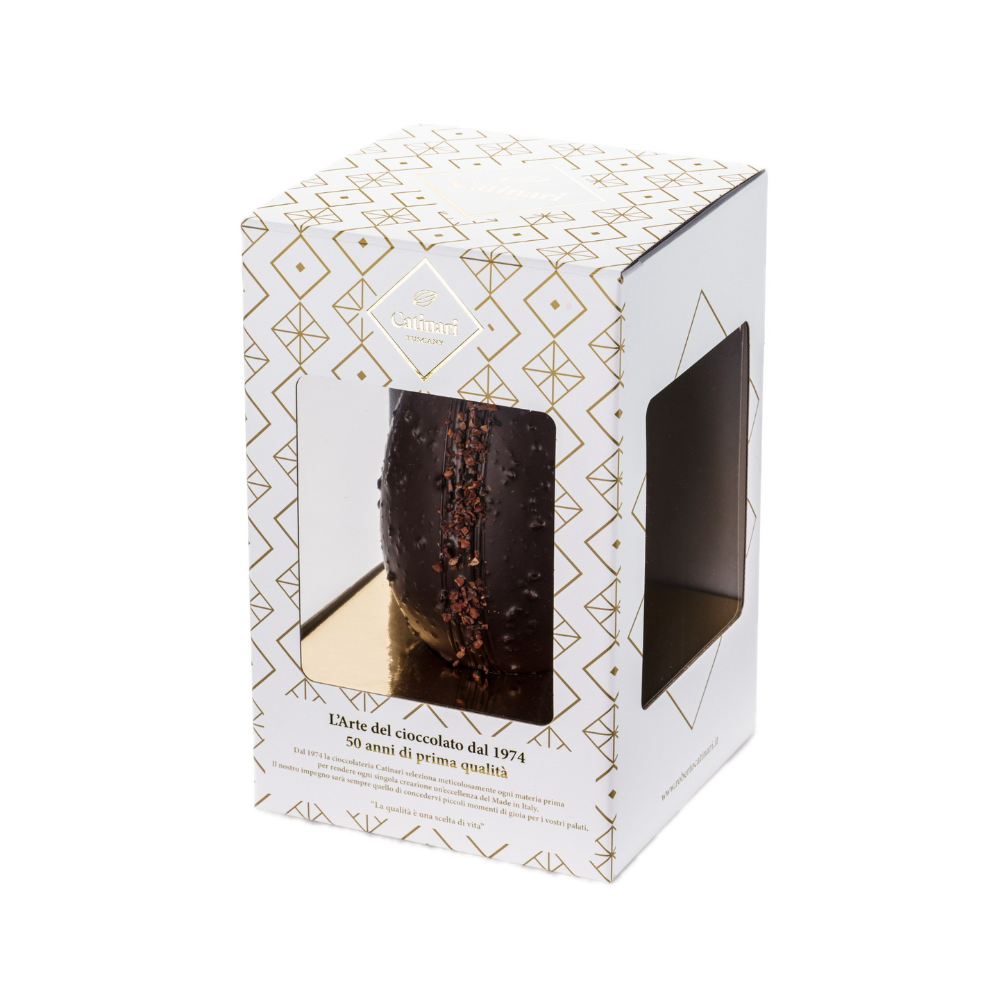 Uovo di Pasqua Artigianale Gourmet Catinari Cioccolato SaoTome proveniente dal Golfo di Guinea 500g GD0066